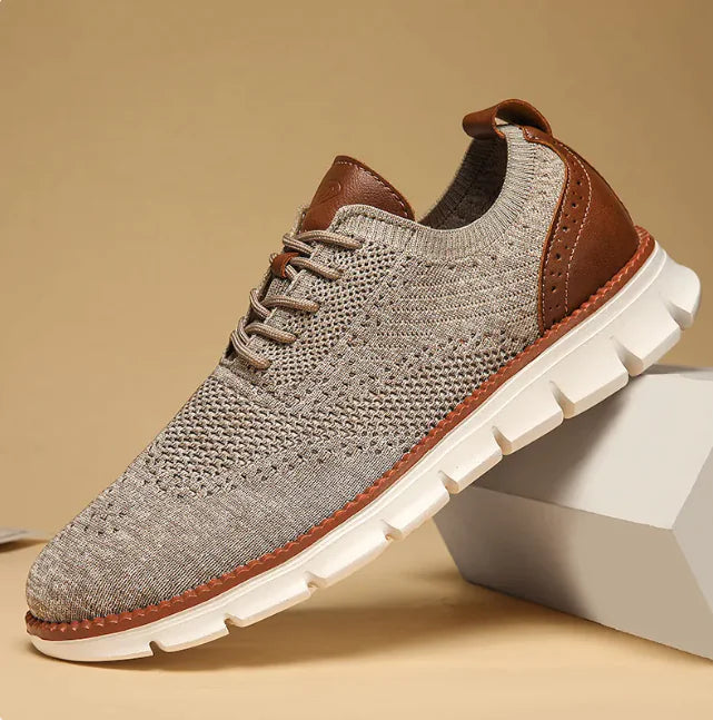 Men's Brogue Weave Lightweight Casual Sneakers