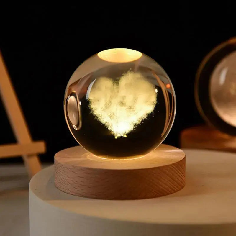 Crystal Ball LED Night Light Lamp