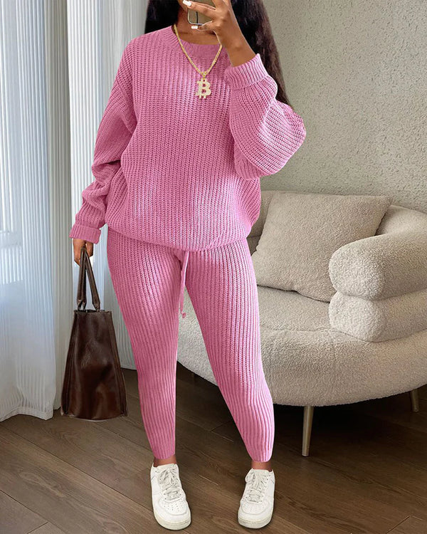 Women's Knitted Wool Suit Set
