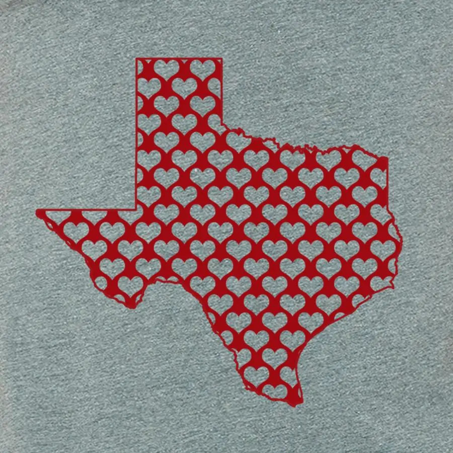 Texas Hearts Casual Fashion T-Shirt