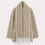Elegant Autumn Women's Cloak with Scarf