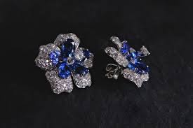 Bloom Handcrafted Sapphire Earrings