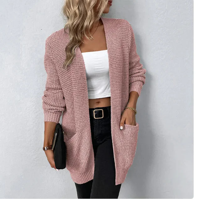 Women's Long Sleeve Cardigan Trousers Set