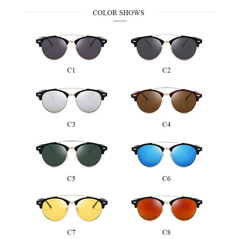 STOMART.CO.UK Round Polarized Sunglasses Men Sports Sunglasses Free Text