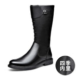 Moto-Inspired Leather Trekking Boots