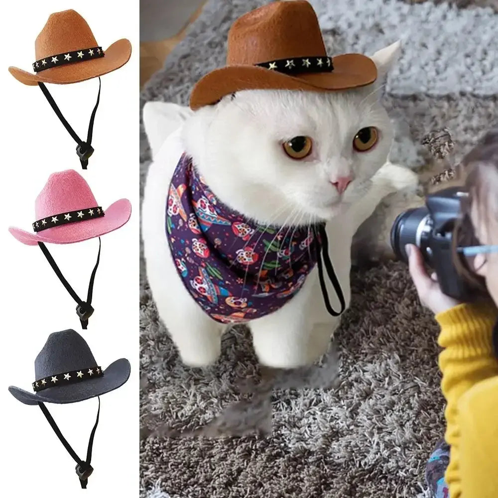 Pets Star Cowboy Cat Dog Hat