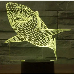 Realistic 3D Shark LED Lamp for Bedrooms