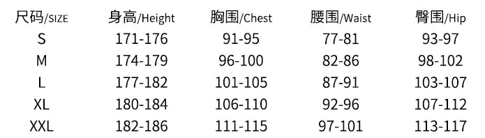 Men's Elemental Loose Hooded Cloak Size Chart