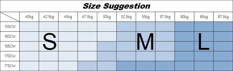 Quality Yoga Set for Women Size Chart