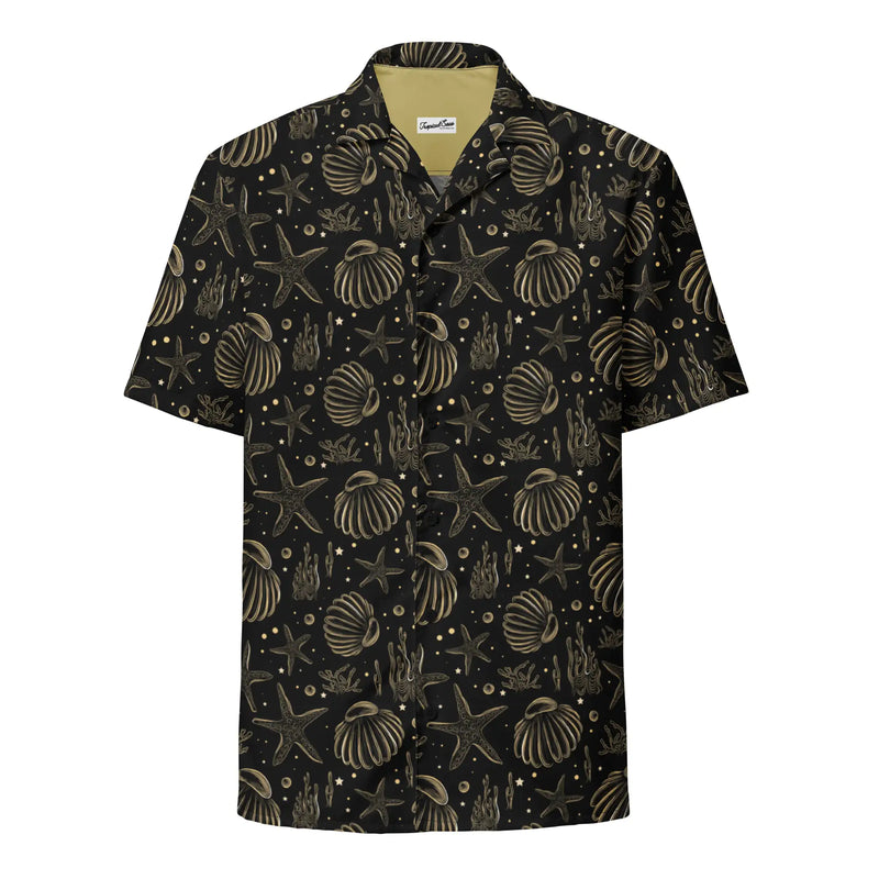 Golden Shore Button Down Hawaiian Shirt