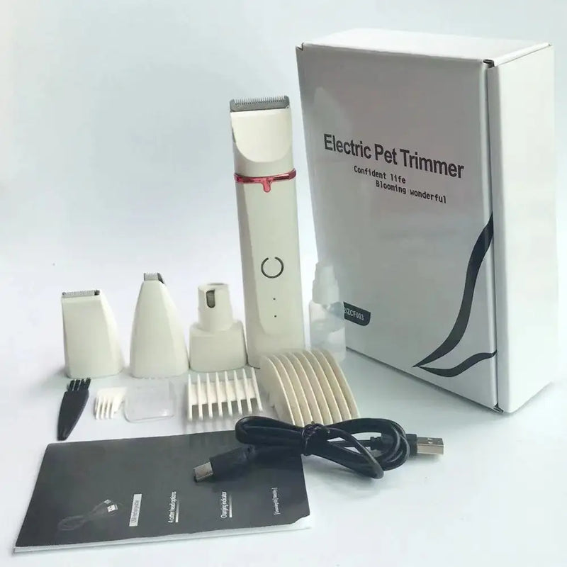 Dog grooming with 4 in 1 Electric Pet Hair Tool