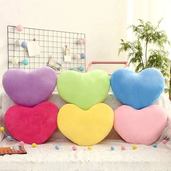 Plush Heart-Shaped Pillow