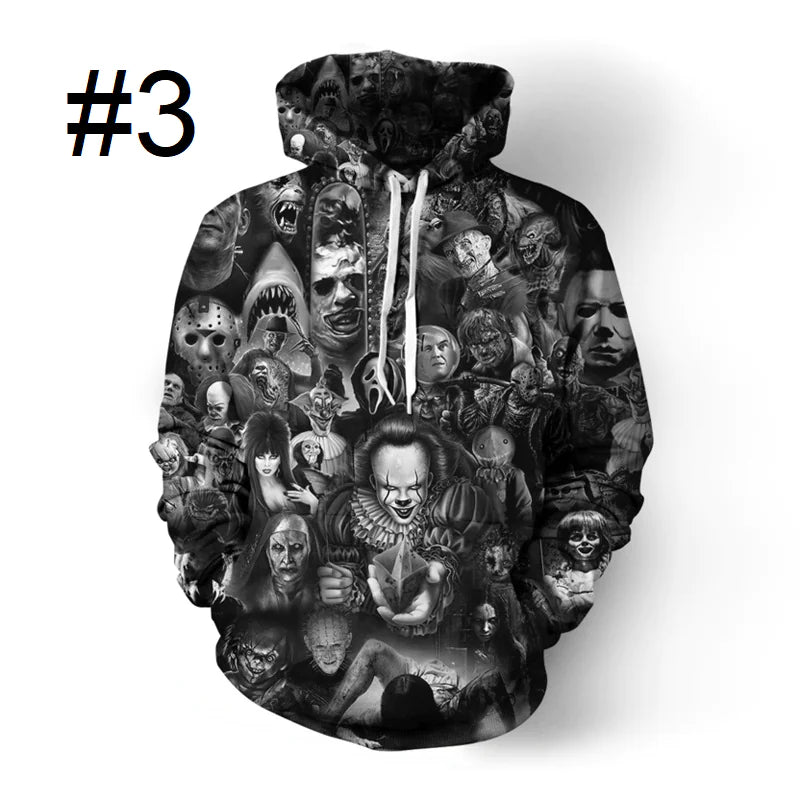 Unisex Creepy 3D Hoodies