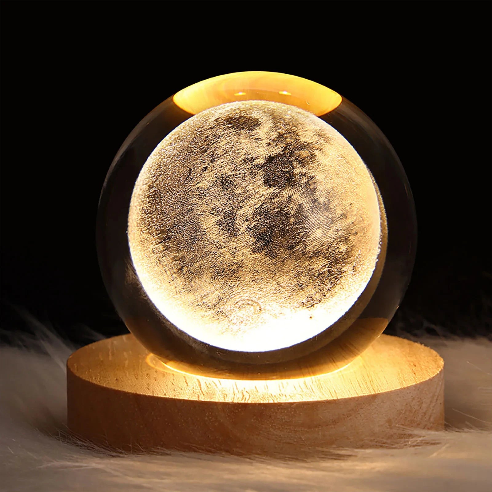 3D Moon Crystal Ball Night