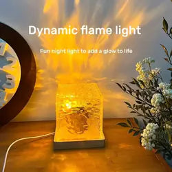 Dynamic Flame Cube Home Decor Lamp