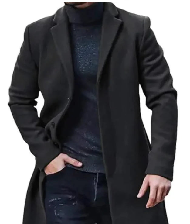 Men's Thickened Tweed Coat Jacket