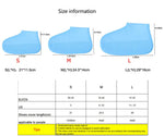 Latex Waterproof Shoes Covers Size Chart
