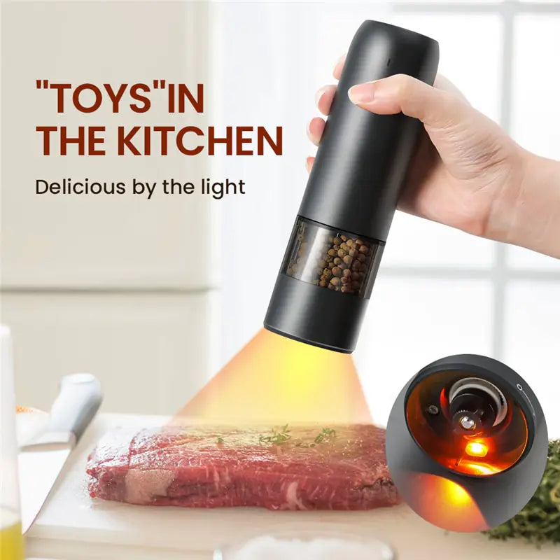 STOMART.CO.UK Electric Automatic Pepper And Salt Grinder electronic grinder Kitchen Free Text