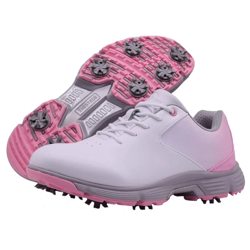 Women's Waterproof Spikes Golf Sneakers