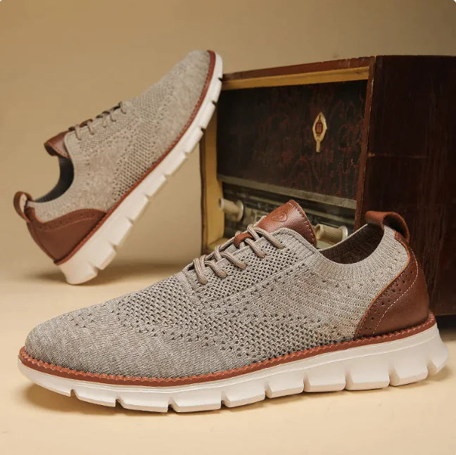 Men's Brogue Weave Lightweight Casual Sneakers