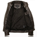 Tailored Fit Men's Zipper Leather Jacket