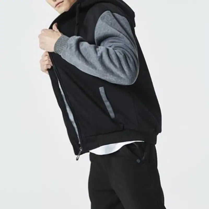 Men's Casual Furry Hoodie Jacket