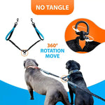 Reflective Hands-Free Double Dog Leash