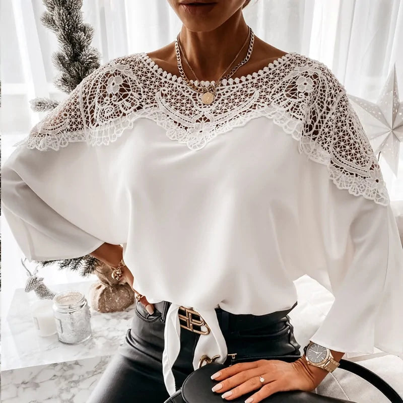 Women's Plus Size Crochet Lace Blouse