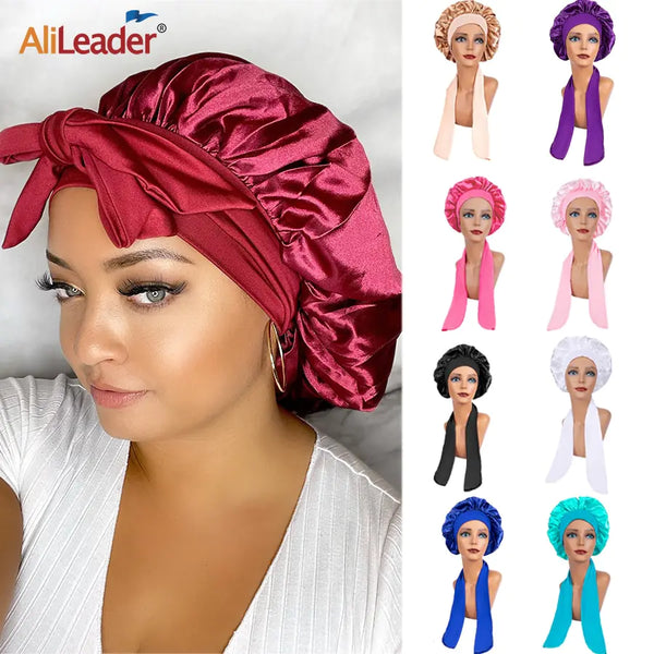 Alileader Hair Wig Bonnet - Black Satin