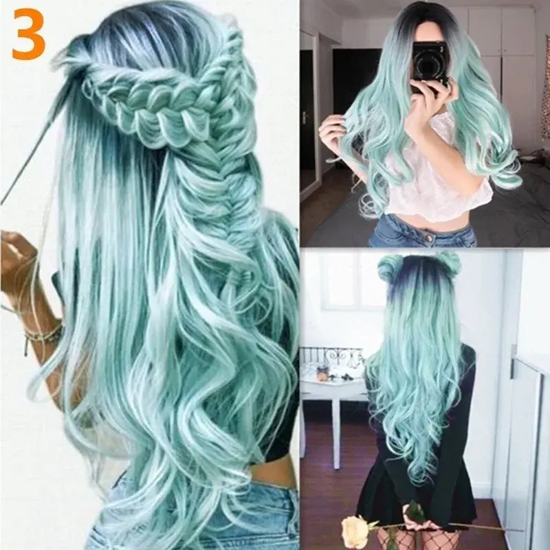 Ombre Long Hair Beauty Silver Wig