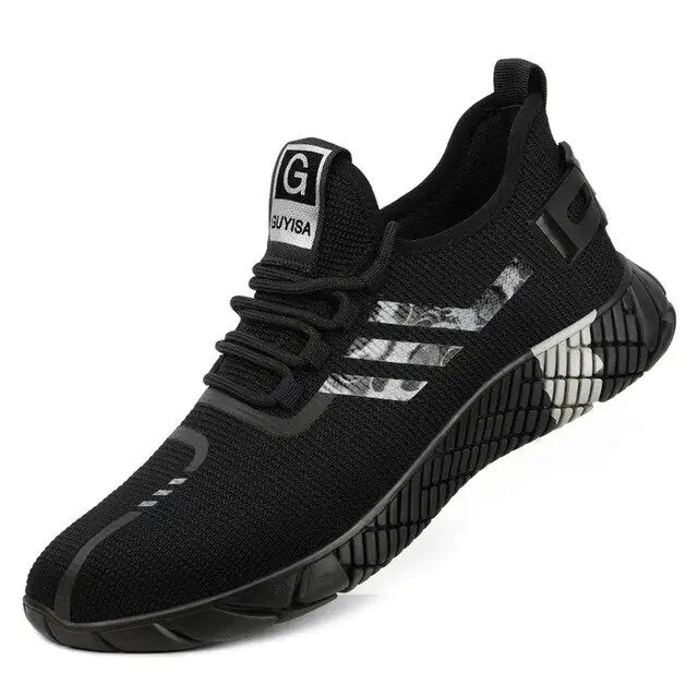 Breathable Air Mesh Steel Toe Shoes