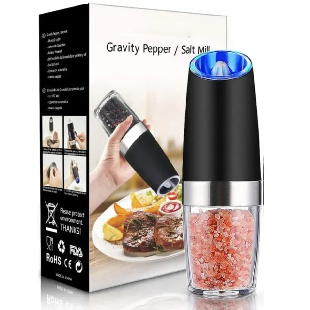 STOMART.CO.UK MLIA Set Electric Pepper Mill Kitchen Pepper Mill Free Text