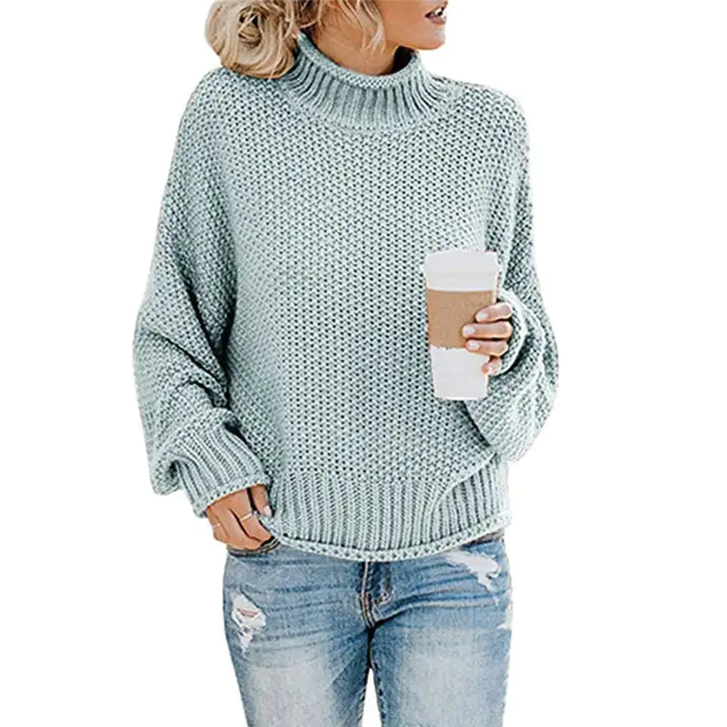 Women's Loose-Fitting Solid Knit Pullover