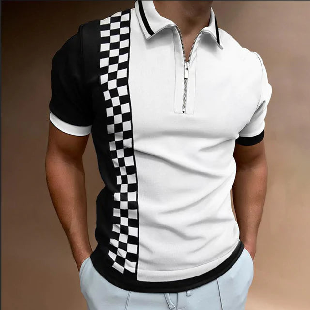 Wrinkle-resistant polo shirt for men