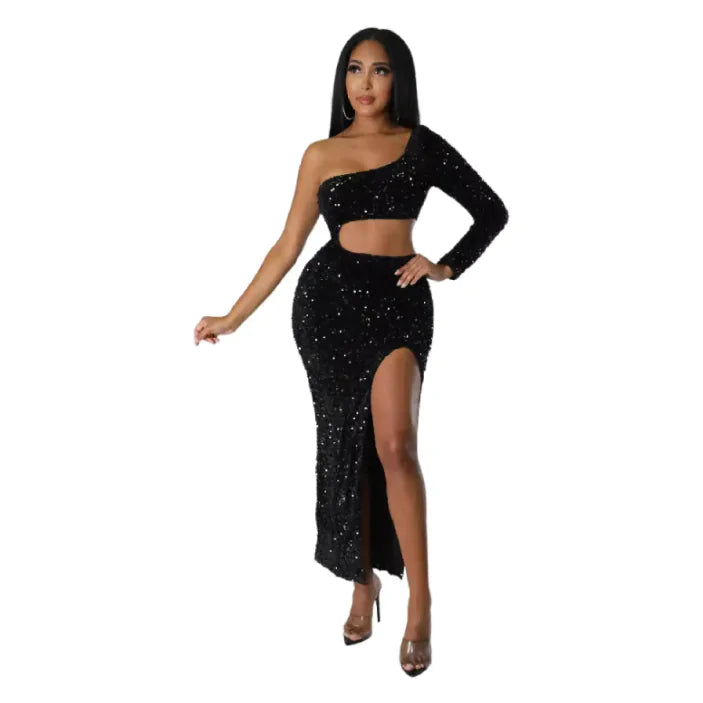 Chic One-Shoulder Party Dress