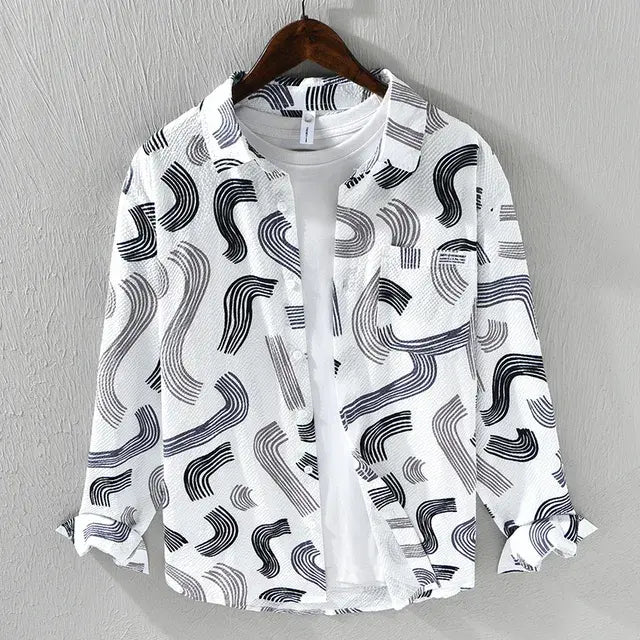 Trendy Printed Long Sleeve Shirt