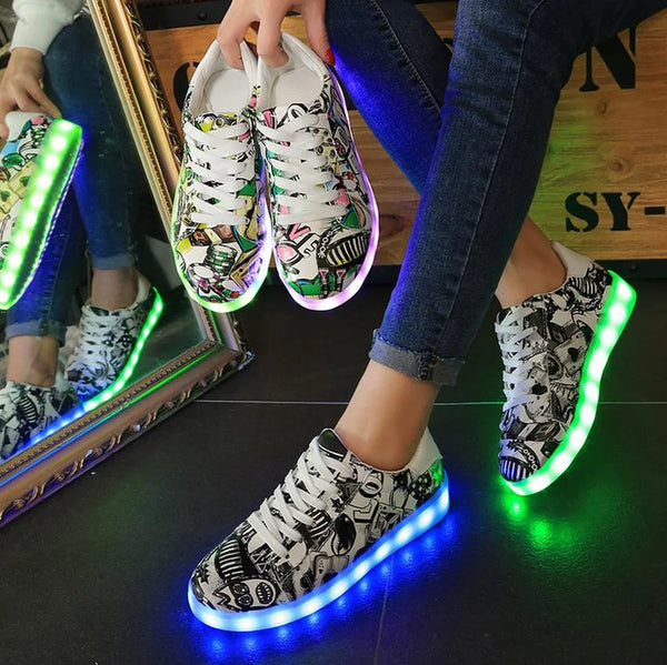 USB Charge LED Sneakers