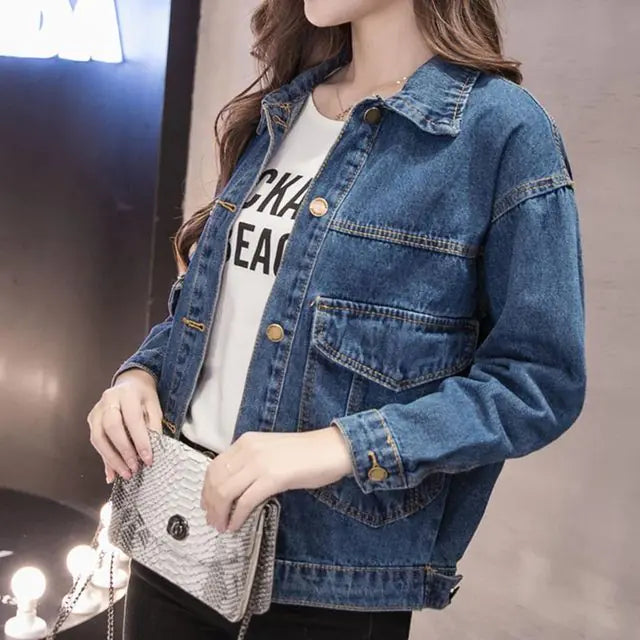 Long Sleeve Denim Jean Jacket