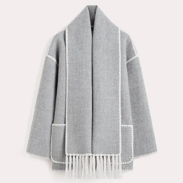 Autumn scarf coat