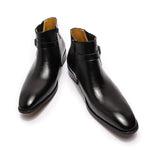 Men's Classic Leather Buckle Boots