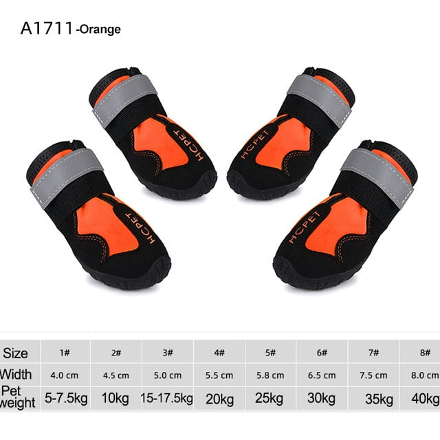 STOMART.CO.UK Waterproof Reflective Dog Boots Dogs Free Text