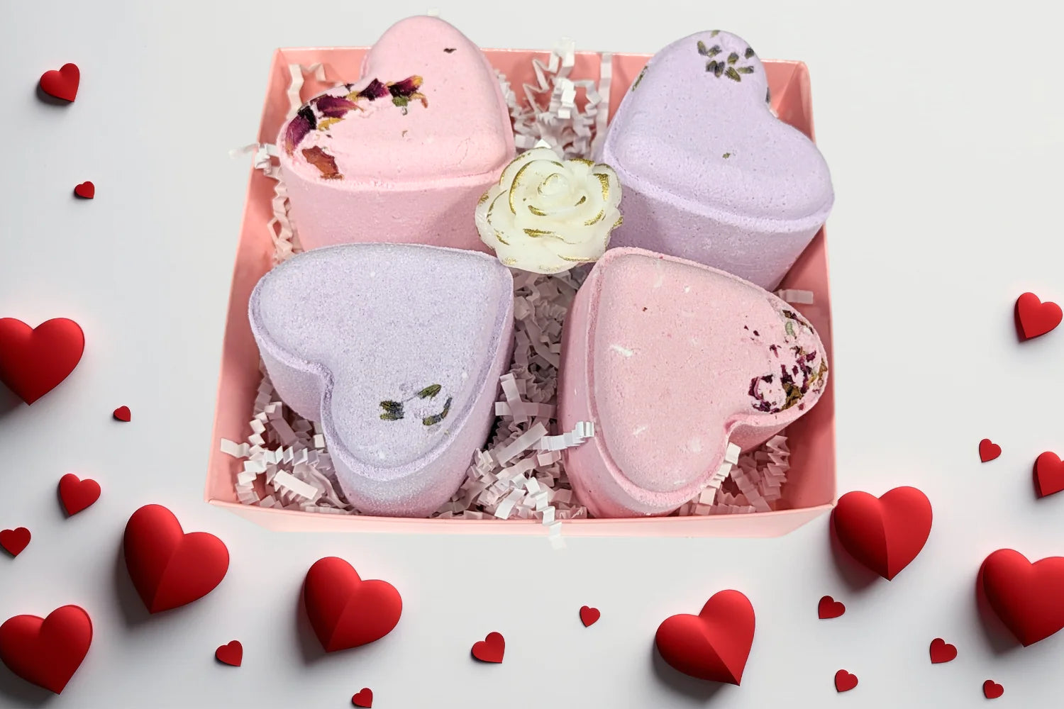 Heart Shaped Bath Bombs Gift Box