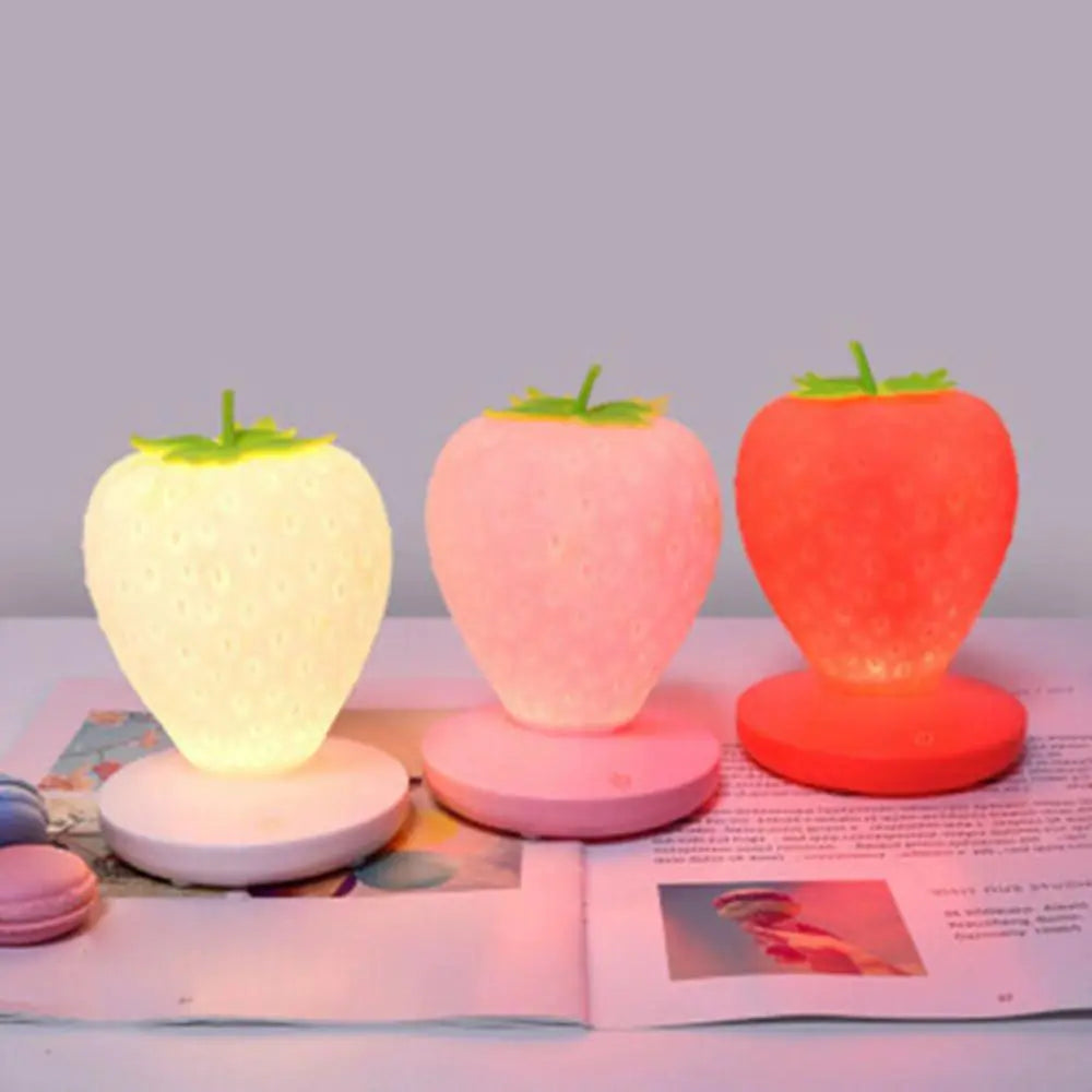 LED Strawberry Decor Desk Lamp