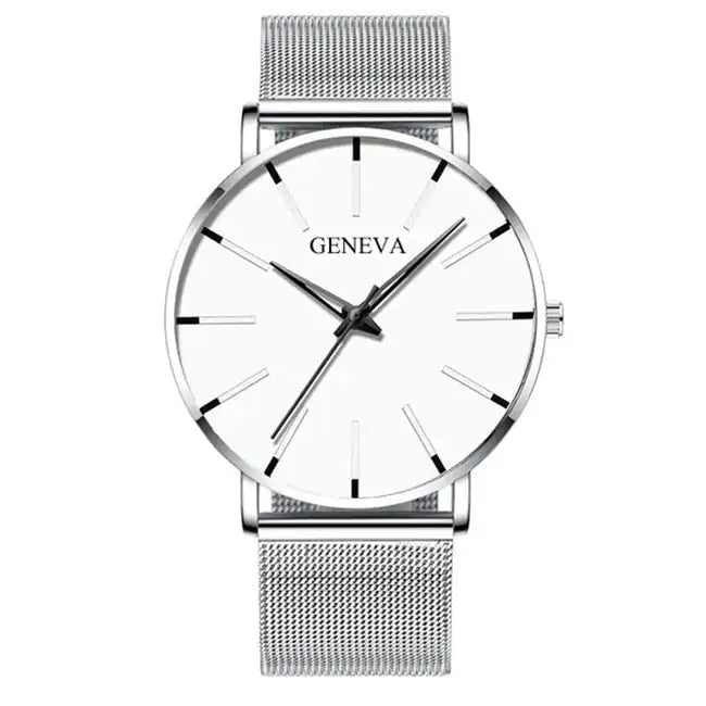 Men's Minimalist Stainless Steel Watch