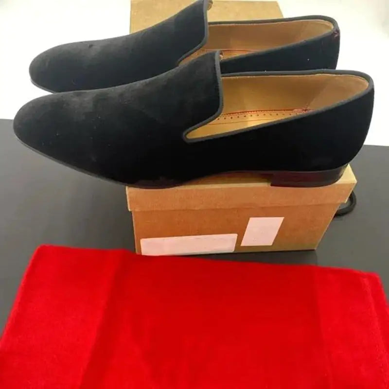 Men's Red Bottom Classic Leather Loafers