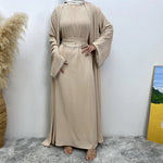 Chic Women's Sleeveless Dress and Cardigan Set