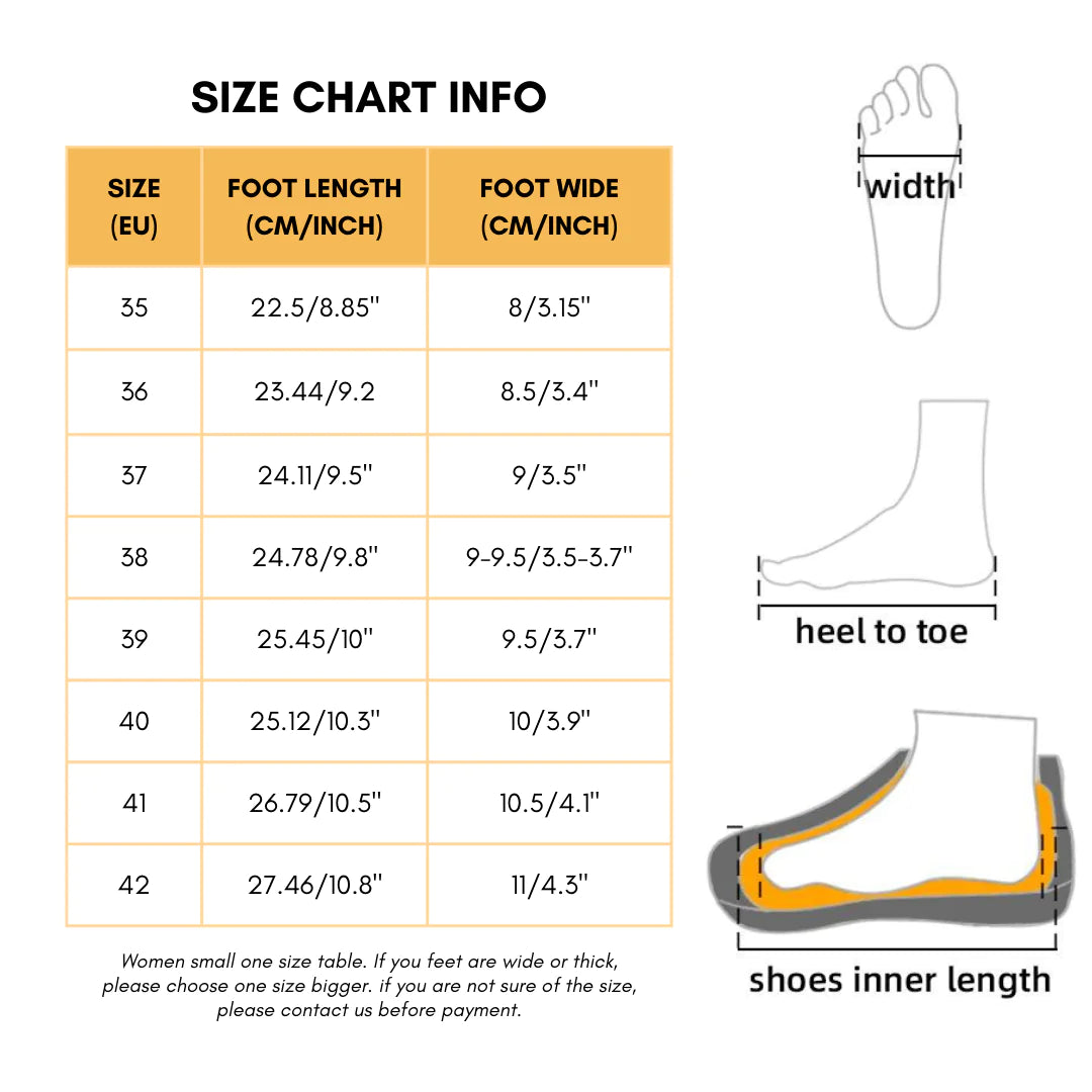 Women's Trendy Summer Sandals Size Chart