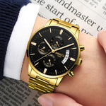 Men's Luxurious Gold Wristwatch