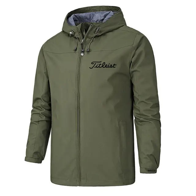 Men’s Solid Waterproof Windbreaker Jacket