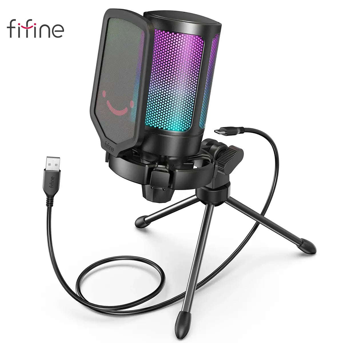 FIFINE-USB Gaming Streaming Microphone